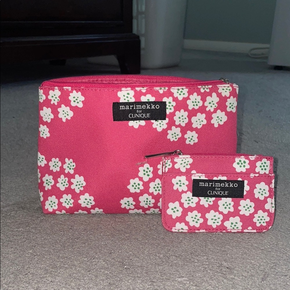 Clinique Pink Floral Key & Card Holders